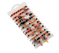 NOUVELLE AMBIENCE BRACELET HALLOWEEN Set, Bracelet Witch Set Wicked Merchandise, Froth Pumpkin Bat Halloween Bracelets sets pour femmes filles, une perle d'argile ajustée festive colorée (b)