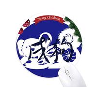 nouvelle année de chien animal chine zodiac tapis de souris en caoutchouc de sapin de noël