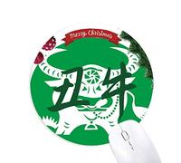nouvelle année de ox animal chine zodiac tapis de souris en caoutchouc de sapin de noël