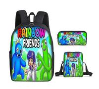 Nouvelle Arriv¿¿E Rainbow Friends Schoolbag Ou Satchel Ou Pen Bag Ou Tree-Three Piece Cartoon Backpack Pour Les ¿¿L¿¿Ves Du Primaire