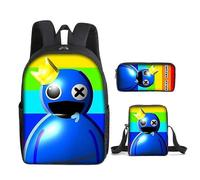 Nouvelle Arriv¿¿E Rainbow Friends Schoolbag Ou Satchel Ou Pen Bag Ou Tree-Three Piece Cartoon Backpack Pour Les ¿¿L¿¿Ves Du Primaire