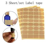 Nouvelle Arriva!! 3 Feuilles Vides Papier Kraft Huile Essentielle Parfum Bouteille Rouleau Étiquettes Autocollants Accessoires (Inclue 96 Pièces Étiquette)
