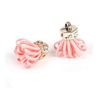 Nouvelle arrivée 25mm coréen Cercle Daim Gland Argent plaqué cuivre Cloche Gland pour Coudre Accessoires Embellissement-Rose 10 pièces