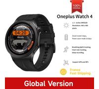 Nouvelle arrivée : Montre connectée OnePlus Watch 4, écran AMOLED 1,5 pouces, Snapdragon W5 Gen 1, jusqu'à 16 jours d'autonomie, GPS, NFC, montre intelligente pour homme black only