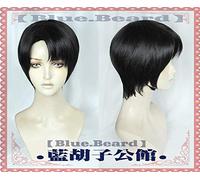 Nouvelle attaque sur Titan Levi Ackerman cheveux noirs courts Rivai Ackerman Costume de Cosplay résistant à la chaleur perruque + piste + casquette de perruque