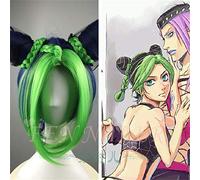 Nouvelle aventure Bizarre de JoJo Jolyne Cujoh Kujo Cosplay perruque vent d'or brioches vertes tresses JoJo no Kimyou na Bouken cheveux synthétiques