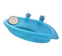 Nouvelle baignoire adaptée pour perroquet, baignoire pour oiseaux avec miroir, accessoires pour cage et bol suspendu en plastique