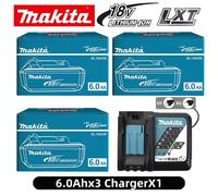 Nouvelle batterie Li-ion 6AH makita BL1860 18V pour outils électriques, remplacement LXT BL1850 BL1840 pour tournevis 18V avec batterie au lithium BMS Makita 6Ahx3 RCx1