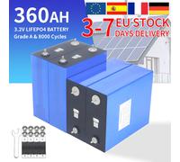 Nouvelle batterie Lifepo4 3.2V 100Ah 320Ah 360Ah DIY 12V 24V 36V 48V Grade A, cellule rechargeable au phosphate de fer et de lithium pour camping-car et voiturette de golf Grade A 100AH-8PCS