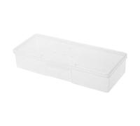Nouvelle boîte de rangement vide transparente pour ongles, outils de manucure, organisateur pour étui, support de pinceau à vernis