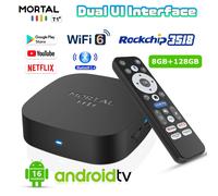 Nouvelle boîte TV T1+ 8K HD 2025, Android 16.0, RK3518 Quad Core, 8 Go de RAM, 128 Go de ROM, double Wifi 2.4G/5.8G, lecteur multimédia de cinéma maison 8GB 128GB