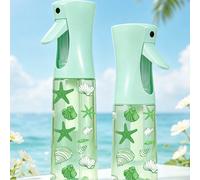 Nouvelle bouteille pulvérisatrice de voyage rechargeable en PET avec motif océan vert, bouteille pulvérisatrice atomisante professionnelle à haute pression, pulvérisateur à brume fine automatique sous