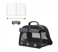 NOUVELLE cage pour perroquets, sac respirant pour oiseaux domestiques avec plateau pour perroquets et tente - Abri à oiseaux idéal pour perroquets et petits oiseaux(Black)