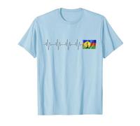Nouvelle Calédonie Kanaky Beau Drapeau Ligne De Vie Homme T-Shirt, Homme, Bleu Céleste, 3XL