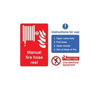 Nouvelle-Calédonie Signes 11072e manuel Fire Enrouleur de tuyau avec instructions pour l'usage des Signes, rigide Plastique, E : 200 mm x 150 mm