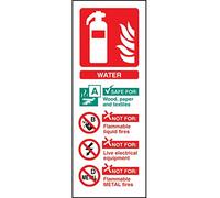 Nouvelle-Calédonie Signes 11214s Eau Extincteur d'identification des Signes, rigide Plastique, S : 75 mm x 200 mm