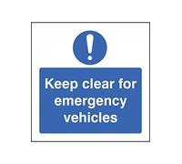 Nouvelle-Calédonie Signes 11633 F Garde clair pour panneau Véhicules de secours, plastique rigide, F : 200 mm x 200 mm