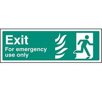 Nouvelle-Calédonie Signes 12108l sortie pour une utilisation d'urgence uniquement, droit HTM Panneau, en plastique rigide, L : 450 mm x 150 mm