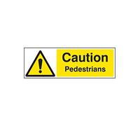 Nouvelle-Calédonie Signes 14493 G Attention piétons Sign, 300 mm x 100 mm, plastique rigide