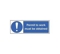 Nouvelle-Calédonie Signes 15403 G "permis au travail doit être Obtenues" Sign, rigide Plastique, 300 mm x 100 mm
