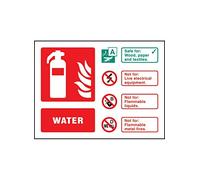 Nouvelle-Calédonie Signes 21237d Eau Extincteur d'identification des Signes, vinyle autocollant, 150 mm x 100 mm