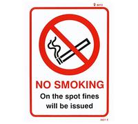 Nouvelle-Calédonie Signes 23027e Interdiction de fumer sur le spot Amendes sera 25,6 Panneau, autocollant en vinyle, 200 mm x 150 mm