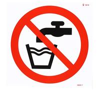 Nouvelle-Calédonie Signes 23604 F pas boire l'eau symbole signe, autocollant en vinyle, 200 mm x 200 mm