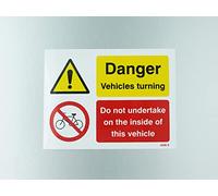 Nouvelle-Calédonie Signes 24046e NE pas PLEIN-AIR à l'intérieur de ce véhicule Danger véhicule tournant Panneau, autocollant en vinyle, 200 mm x 150 mm