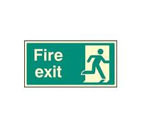 Nouvelle-Calédonie Signes 32033 V "Panneau de sortie de secours Finale, droite", Photo luminescent rigide, 300 mm x 150 mm