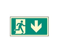 Nouvelle-Calédonie Signes 32151 V "flèche bas intermédiaire marqueur" Sign, Photo luminescent rigide, 300 mm x 150 mm