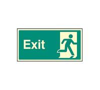 Nouvelle-Calédonie Signes 42036 X Exit-right Symbol Sign, Photo luminescent, autocollant, vinyle, 200 mm x 100 mm