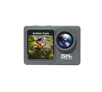 Nouvelle caméra d'action 5K 4K 60FPS WiFi Anti-secousse Double écran 170 ° Grand Angle 30m caméra de Sport étanche avec télécommande(64G,AT-G60 -A)