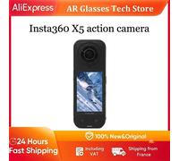 Nouvelle caméra d'action Insta360 X5 8K 30fps avec objectifs interchangeables, triple puce IA, performance supérieure en basse lumière, autonomie de 185 minutes insta360-X5-Black
