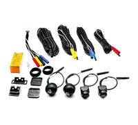 Nouvelle caméra de voiture 360° - Vue panoramique panoramique 1080p AHD Droite+Gauche+Avant+Arrière Système de Caméra de Vue DIY Accessoires Auto Compatible avec Android Auto Radio