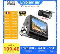 Nouvelle caméra embarquée 70mai A810S 4K HDR GPS ADAS Enregistrement automatique Détection de mouvement double canal Prise en charge 4G LTE DVR de voiture 70mai A810S Version globale