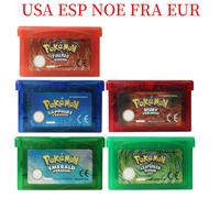 Nouvelle carte de jeu Pokemon GBA en 6 langues, cartouche de Console de jeu vidéo 32 bits, FireRed LeafGreen Ruby Sapphire pour DS/NDS/GB, jouet cadeau FRA-EMERAUDE