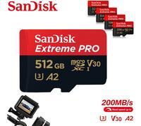 Nouvelle carte mémoire Sandisk originale 64 Go EXtreme Pro Classe 10 512 Go UHS-I Flash Micro SD Card C10 Ultra A2 HC/SDXC Dropshipping