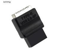 Nouvelle carte mère USB2.0 9 broches vers Type E USB C panneau avant en-tête type-e 9 broches connecteur adaptateur Riser 480 Mbps pour ordinateur de bureau
