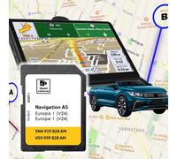 Nouvelle carte SD de mise à jour des cartes et de la navigation GPS V24 2026 pour Volkswagen MIB2 Discover Media Europe Royaume-Uni AS V22