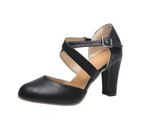 Nouvelle catégorie de produits Chaussures pointues Chaussures à talons hauts Bretelles Chaussures de loisirs Chaussures de loisirs Couleur pure Slip on Talon carré Chaussures habillées quotidiennes