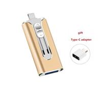 Nouvelle clé USB Micro clé USB clé haute vitesse pour iPhone11/12/13/14 clé mémoire clé USB-Or-128 Go