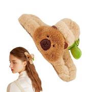 Nouvelle Clip Doux Pour Animaux : Élastique Pour Cheveux Capybara Peluche, Pinces Fourrure | Perruqueuse en Peluche Douce Pour Cheveux Épais Et Fins Cadeaux Pour Femmes Et Adolescents, Soutien
