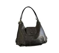 Nouvelle Collection de Sacs fourre-Tout Polyvalents en PU - Sac à bandoulière Grande capacité avec Design Sac à Dos et Fermeture éclair(Black,Therearependants)