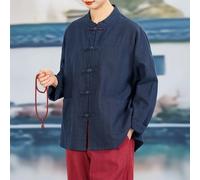 Nouvelle Collection Printemps-Automne : Blouse Femme en Lin Style Chinois, Coupe Ample Décontractée, Haut en Coton et Lin, Style Vintage Littéraire, Vêtement d'Extérieur Quotidien Beige Top
