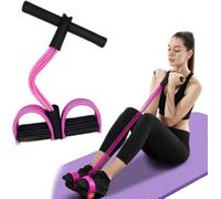 Nouvelle corde de tension multifonctionnelle à 6 tubes, bande élastique de résistance avec pédale de yoga, corde de tension en latex naturel pour équipement de fitness, pour l'étirement et
