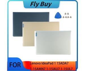 Nouvelle couverture pour Lenovo IdeaPad 1 15ADA7 15AMN7 2022, coque arrière LCD pour ordinateur portable, charnières de lunette avant, boîtier supérieur de couleur or/argent/bleu Silver A Hinge