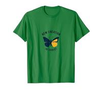 Nouvelle création dans Christ Baptême Papillon Transformation T-Shirt, Homme, Vert Kelly, 3XL