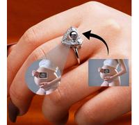 Nouvelle de mode Bague de projection personnalisée en cuivre avec photo Cadeau de la Saint-Valentin, Meilleure bague de projection, Cadeau d'anniversaire, Cadeau pour la meilleure amie, Cadeau personn