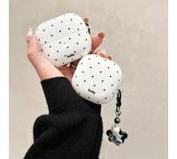 Nouvelle étui de protection à pois noirs et blancs pour Samsung Galaxy Buds FE, Buds 3/3 Pro/Core/3FE, Buds 4/4 Pro, Buds Live, Buds 2/2 Pro, écouteurs Bluetooth sans fil, coque souple pour femmes Sam
