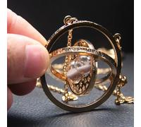 Nouvelle horloge de temps Harry Potter Snitch d'or, sablier rotatif à 360°, accessoires de cosplay, convertisseur de temps astronomique, pour les fans de l'école de magie Golden PURPLE